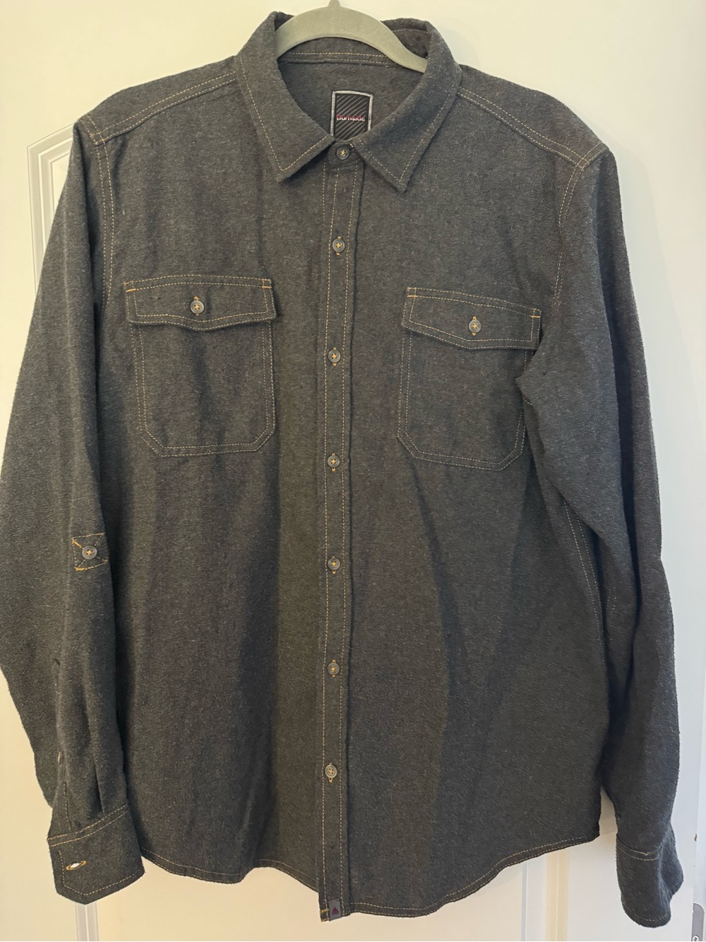 Men's Dark Gray Button-Up Shirt